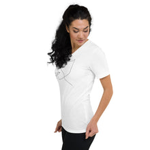 Load image into Gallery viewer, Unisex Short Sleeve V-Neck T-Shirt Victoria's Cocktail Minimalism - My Shift Drink