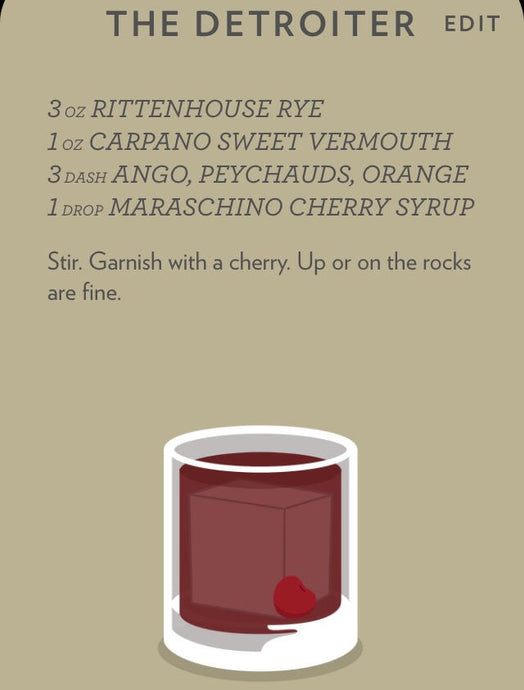 Tools of the Trade Blog Post #6: Manhattans and Detroiters
