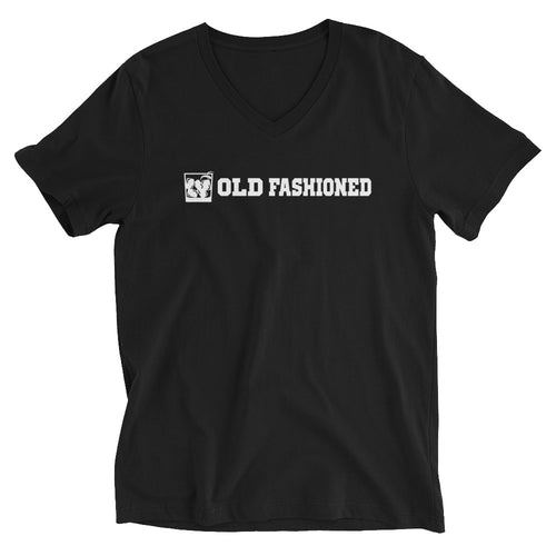 Unisex Short Sleeve V-Neck T-Shirt Old Fashioned - My Shift Drink