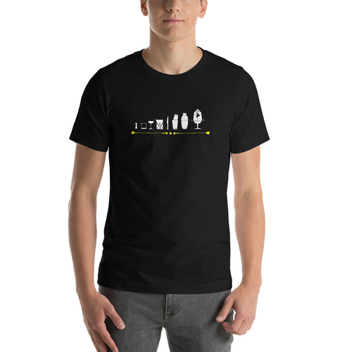 Short-Sleeve Unisex T-Shirt Bartools with Golden spoon decal - My Shift Drink