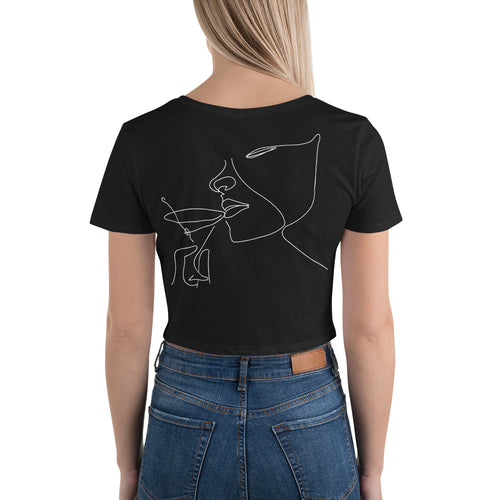Women’s Crop Tee Victoria Cocktail Minimalism - My Shift Drink