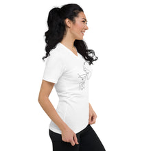 Load image into Gallery viewer, Unisex Short Sleeve V-Neck T-Shirt Victoria&#39;s Cocktail Minimalism - My Shift Drink
